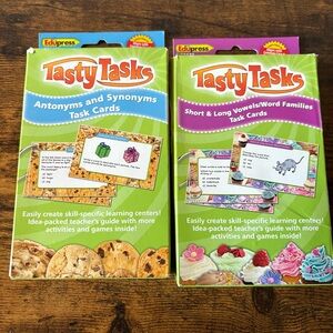 Home Office Task Cards Set - Green and Purple